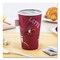 SOLO 16 oz. Paper Hot Drink Cups in Bistro Design - Maroon (50/Pack)
